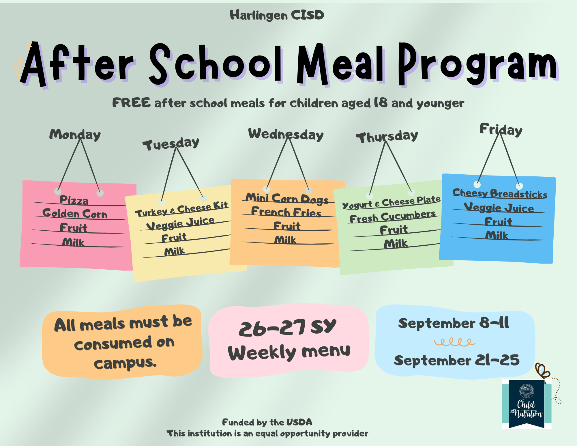 CACFP Menu